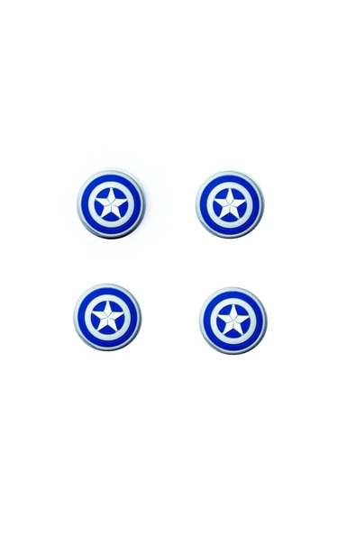 Desenli Sony Ps5/ps4/ps3 Analog Koruyucu Silikon Pad-kaptan Amerika ürün görseli 1