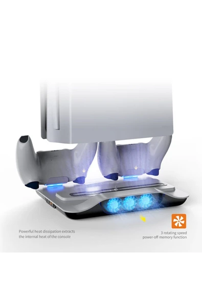 Playstation 5 Multifunctional Konsol Soğutma Standı Ve Oyun Kolu Şarj Istasyonu-tp5-05102 - Resim 4