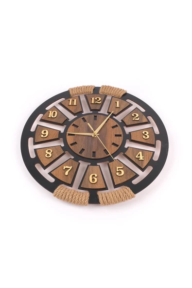 Ahşap Dekoratif Duvar Saati - 6