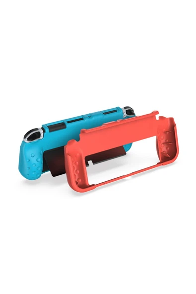 Nintendo Switch OLED El Destekli Grip Tasarımlı Koruyucu Silikon Kılıf - Resim 5
