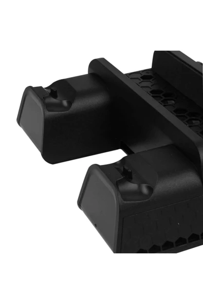 Playstation4 Slim Ps4 Pro Uyumlu Fanlı Stand Ve Oyun Kolu Usb Şarjlı Ps4 Şarj Standı Multifunctional - Resim 5