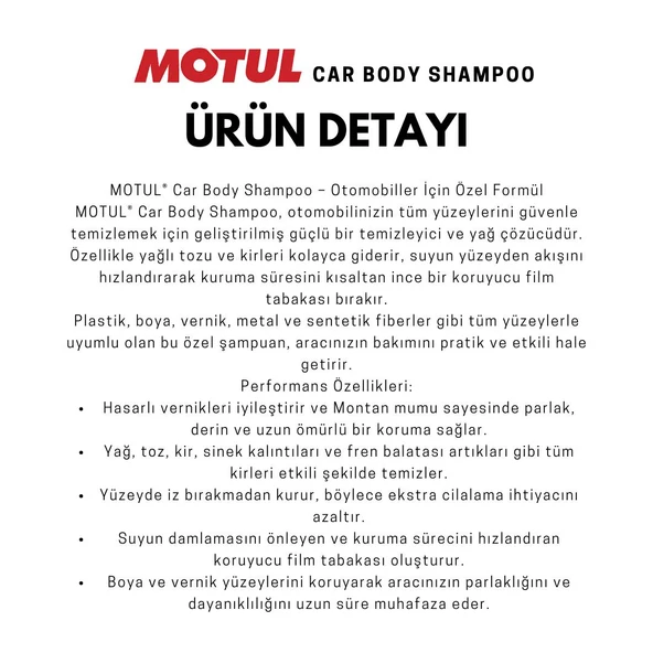 Motul Araba Şampuanı- Car Body Shampoo - Resim 3