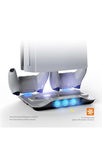 Playstation 5 Multifunctional Konsol Soğutma Standı Ve Oyun Kolu Şarj Istasyonu-tp5-05102 - Resim 10