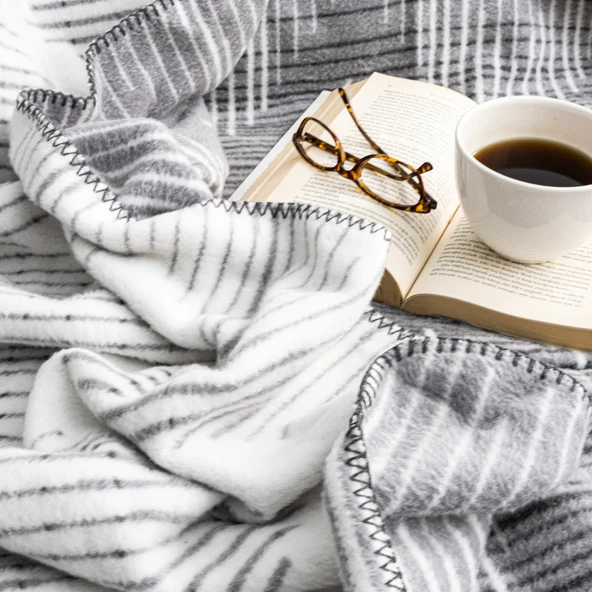 Schafer Home Bloom ÇK Battaniye 200x220 Cm 1 Parça-Gri - 3