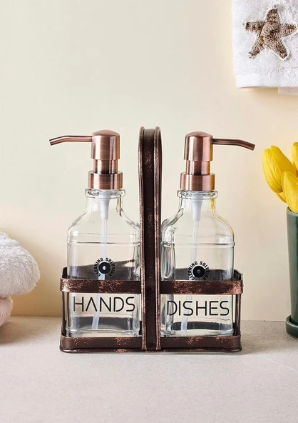 Rame Sıvı Sabunluk Seti - 2x500 ML Kare