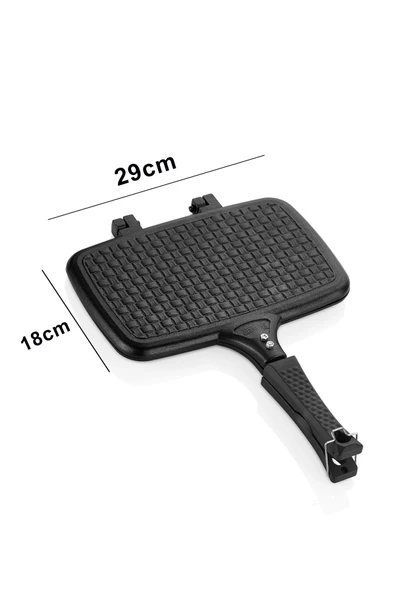 Vento Döküm Ocak Üstü Tost Makinesi – Siyah - Resim 5