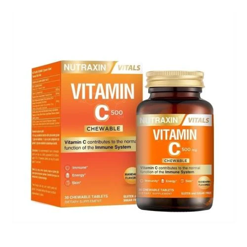 Nutraxin Vitamin C 500 mg 30 Çiğneme Tablet ürün görseli 1