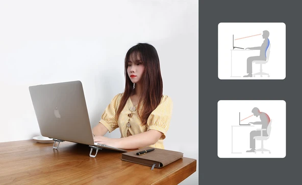 Nillkin Bolster Plus Metal Portatif Stand Laptop Yükseltici ve Tablet Tutucu - 6