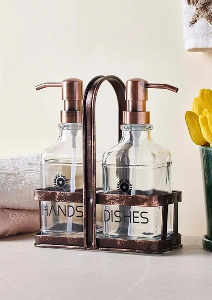 Rame Sıvı Sabunluk Seti - 2x500 ML Kare - 3