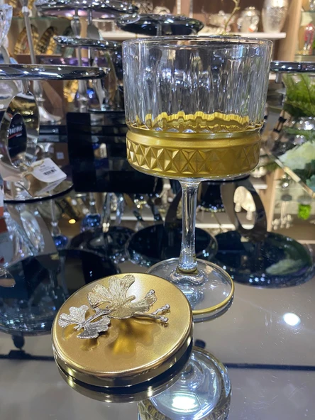 Ayaklı Gold Şekerlik 20 x 10 CM - 5