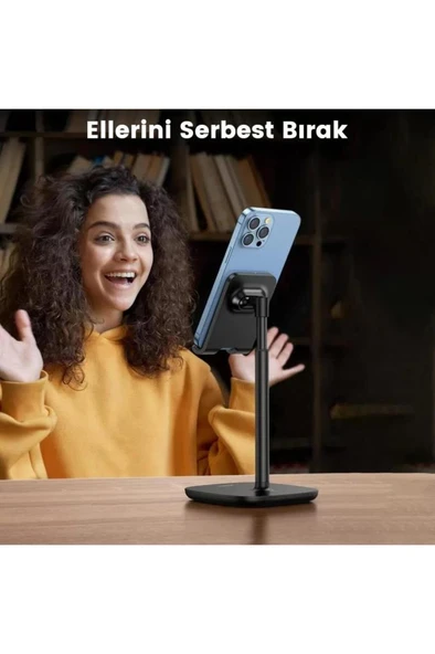 Ugreen Yüksekliği Ayarlanabilir Masaüstü Telefon Standı Siyah Teşhir - 2