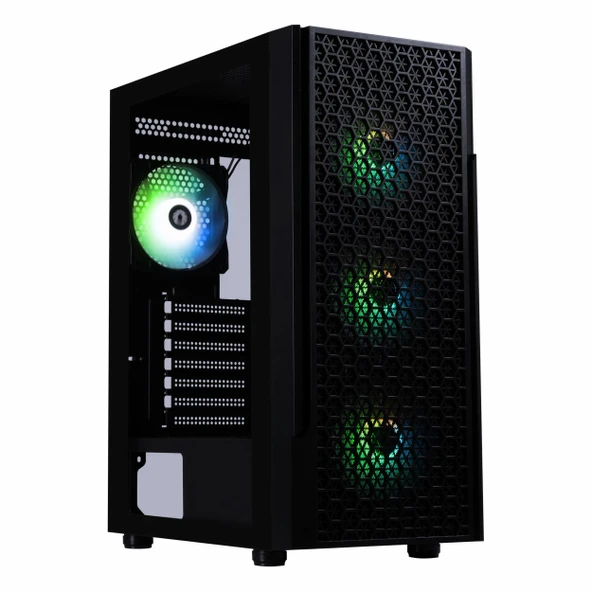 BitFenix Proton 600W 80+ White USB 3.2 FRGB ATX Mid Tower Siyah Kasa ürün görseli 1