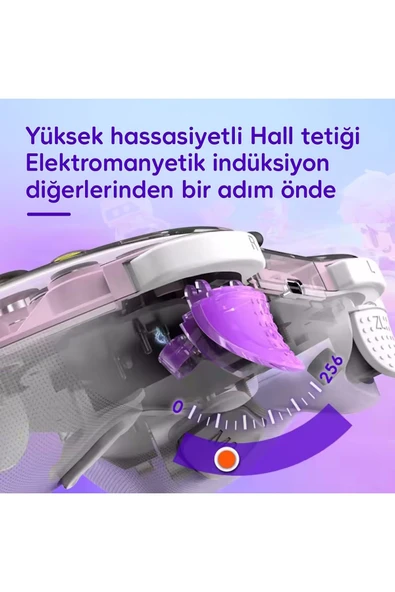 Z01X PC/IOS/Android/Switch/Switch Oled Uyumlu Bluetooth Bağlantılı Şeffaf Joystick Gamepad - Resim 4