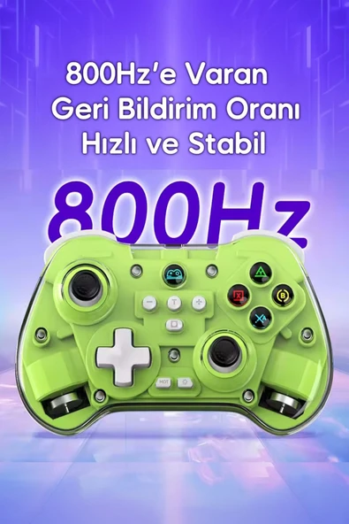 Z01X PC/IOS/Android/Switch/Switch Oled Uyumlu Bluetooth Bağlantılı Şeffaf Joystick Gamepad - Resim 11