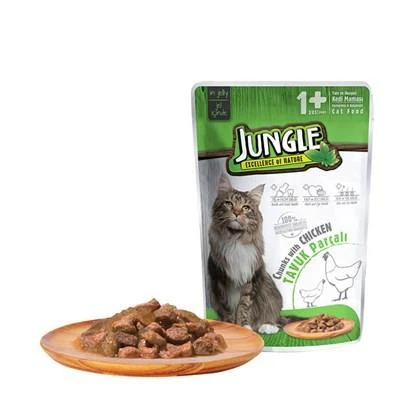 Jungle Pouch Tavuklu Yetişkin Kedi Konservesi 100 gr ürün görseli 1