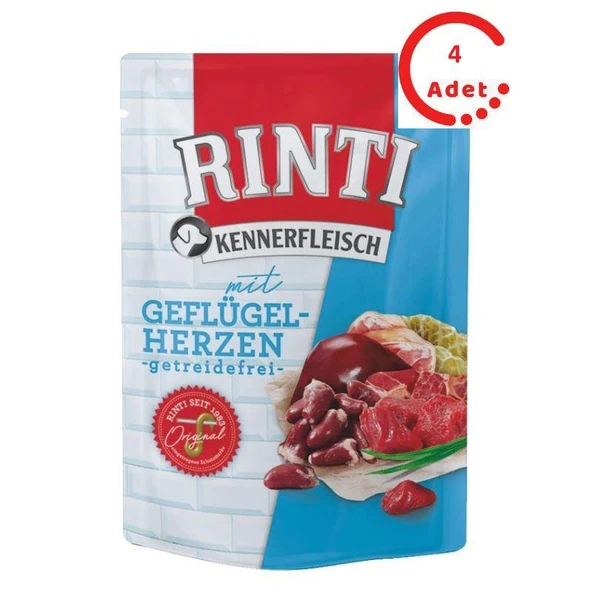 Rinti Yürekli Köpek Yaş Maması 400 Gr x 4 Adet ürün görseli 1