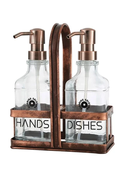 Rame Sıvı Sabunluk Seti - 2x500 ML Kare - 4