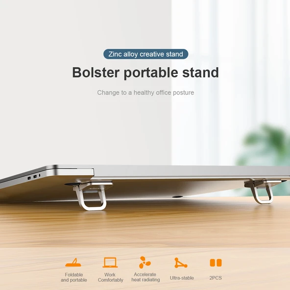 Nillkin Bolster Metal Portatif Stand Laptop Yükseltici ve Tablet Tutucu - 7