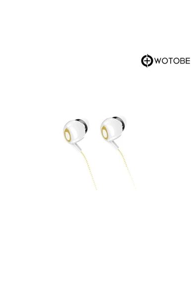 Taşınabilir 3.5 Mm Kulak Içi Kulaklık-beyaz Sarı ürün görseli 1