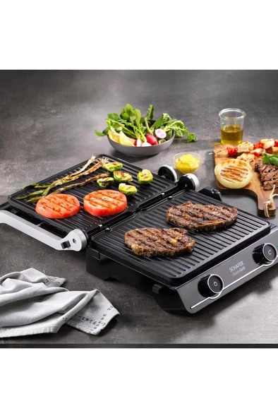 Gusto Grıll Izgara & Tost Makinesi -Inox - Resim 3