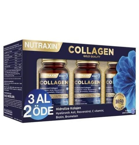 Nutraxin Collagen Beauty Hidrolize Kolajen 3 x 30 Kapsül ürün görseli 1