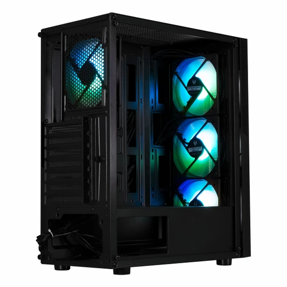 Bitfenix C20 600W 80+ White USB 3.2 FRGB ATX Mid Tower Siyah Kasa - Resim 8