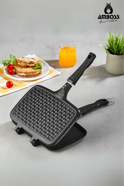 Vento Döküm Ocak Üstü Tost Makinesi – Siyah ürün görseli