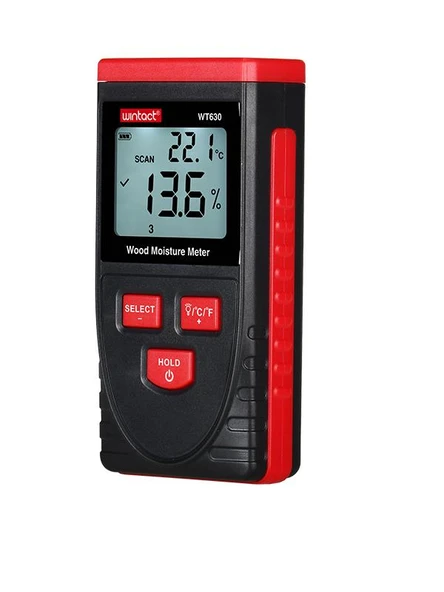 WINTACT WT630 Temassız Ahşap Nem Ölçer – Dijital Kereste Nem Ölçüm Cihazı - 2