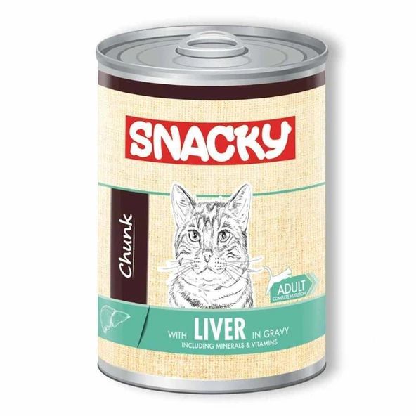 Snacky Chunk Ciğerli Yetişkin Kedi Konservesi 400 gr ürün görseli 1