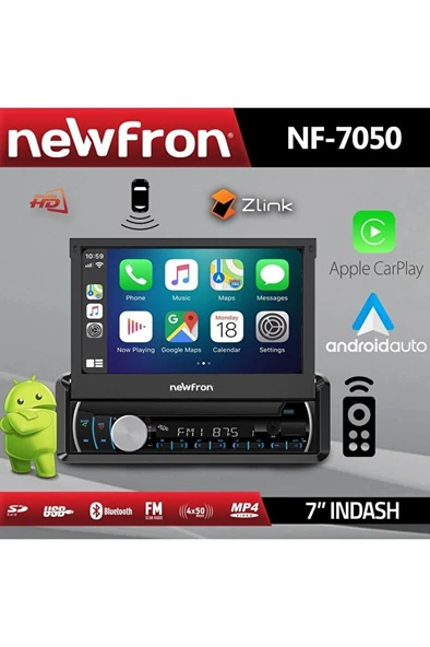 Nf-7050 7" Indash Oto Teyp Apple Car Play Android Auto - 2