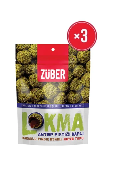 Antep Fistigi Kapli Kakaolu Findik Ezmeli Meyve Topu 96 gr X3 adet