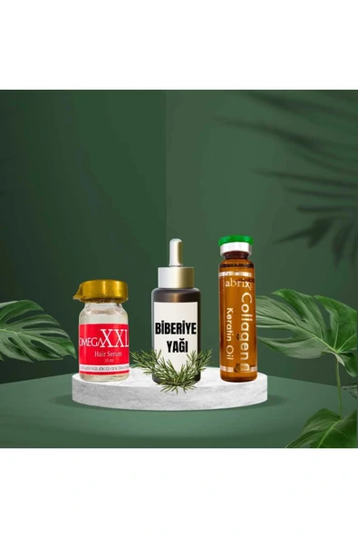 Saç Bakım Seti Hızlı Sonuç XXX Serum, Collegen Keratin Serum ve Biberiye Yağı ürün görseli