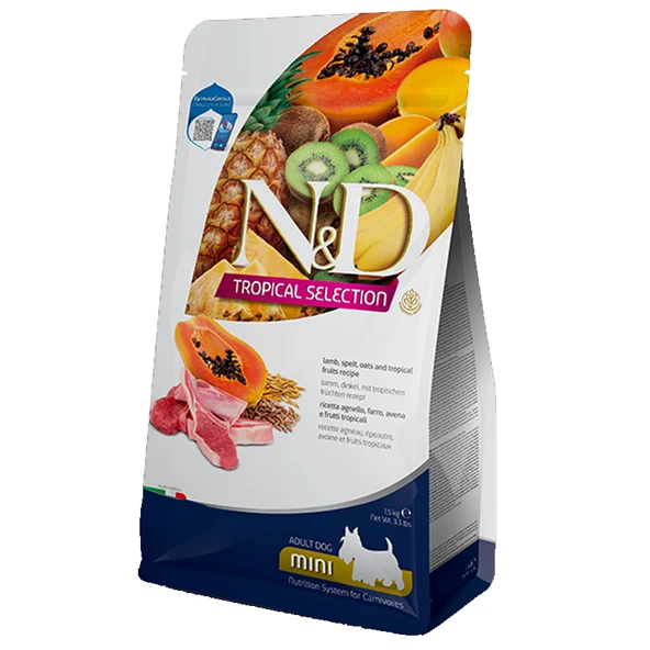 N&D Tropical Kuzulu Tropikal Meyveli Mini Yetişkin Köpek Maması 5 Kg ürün görseli 1