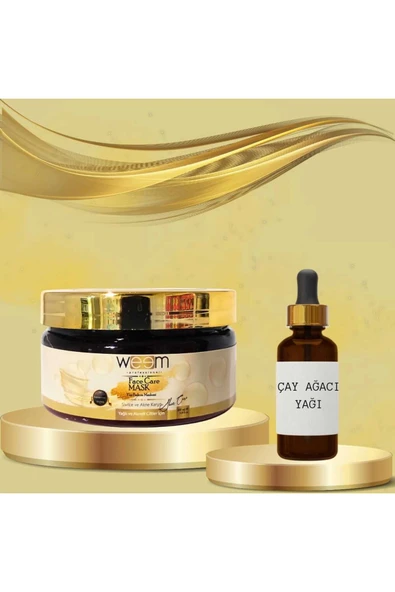 Çay Ağacı Yağı 20 ml + Sivil ce ve Akne Karşıtı Yüz Bakım Maskesi