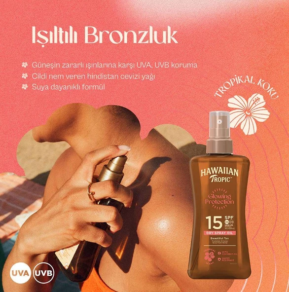 Hawaiian Tropic Glowing Protection Vücut Yağı SPF15 200 Ml - 4