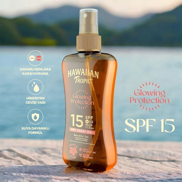 Hawaiian Tropic Glowing Protection Vücut Yağı SPF15 200 Ml - 5