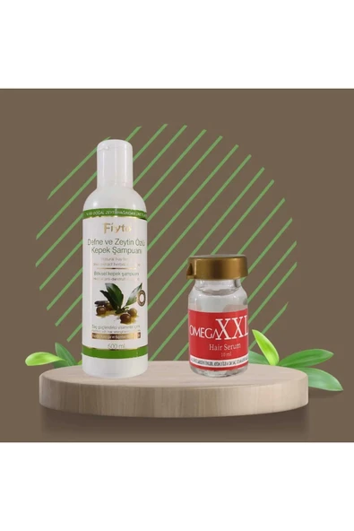 Defne ve Zeytin Özlü Kepek Şampuanı + xxxl Saç Bakım Serumu 10 ml - 1