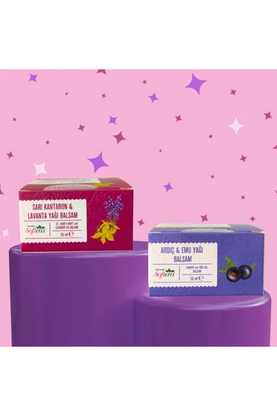 Balsam Set Sarı Kantaron& Lavanta Yağı Balsam + Ardıç & Emu Yağı Balsam