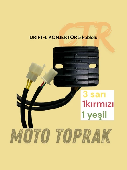DRİFT-L 5 Kablolu Konjektör – 3 Sarı 1 Kırmızı 1 Yeşil - 1