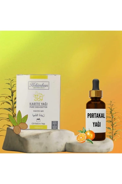 Karite Cilt Bakım Yağı 100 ml + Portakal Yağı 20 ml ürün görseli