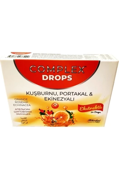 Complex Kuşburnu Portakal Ekinezyalı Drops 24 Adet 62 G 12 Adet ürün görseli