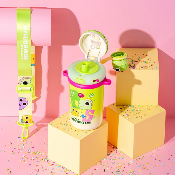 Emsan Baby Dinosaur Termos Yeşil 450 ml - 4