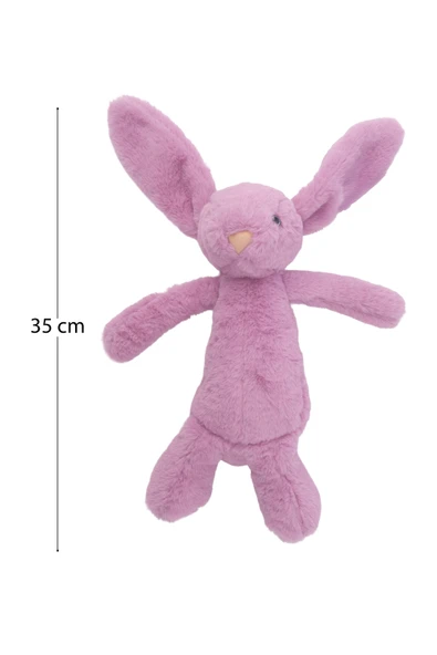 Yumuşacık Peluş Tavşan Hediyelik Bebek Uyku ve Oyun Arkadaşı 45 cm Oyuncak - 12