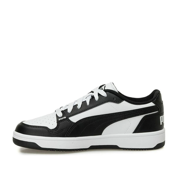 Puma Reb-L Jr-White-Black Çocuk Ayakkabı-Siyah Beyaz - Resim 4