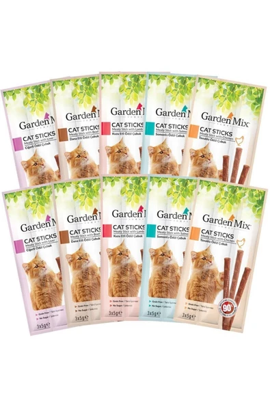 Garden Mix 10 Paket Stick Kedi Ödülü 30*5 Gr