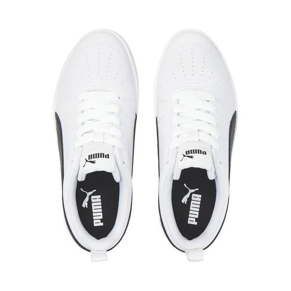 Puma Rickie Jr-White-Black Çocuk Ayakkabı-Beyaz - Resim 4