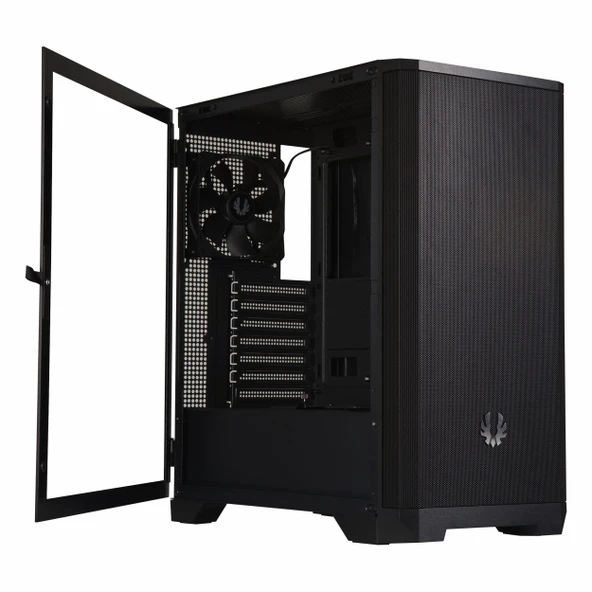 BitFenix Nova Mesh SE TG 1200W 80+ Altın USB 3.2 ARGB ATX Mid Tower Siyah Kasa - Resim 8