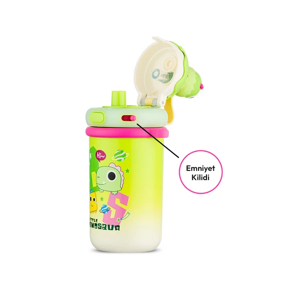 Emsan Baby Dinosaur Termos Yeşil 450 ml - 7
