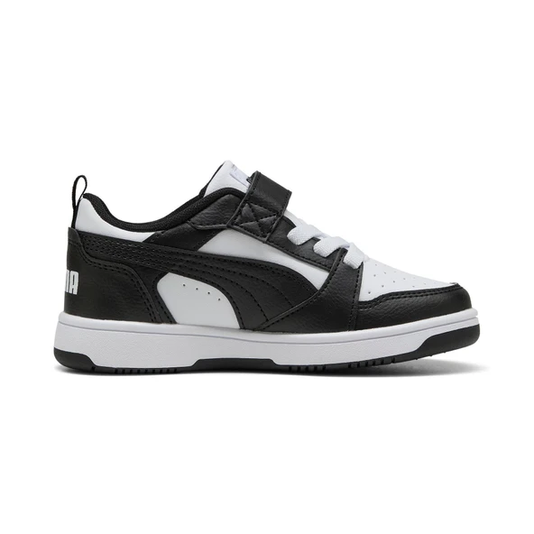 Puma Rebound V6 Lo AC+ PS-White-Black Çocuk Ayakkabı-Beyaz - Resim 3