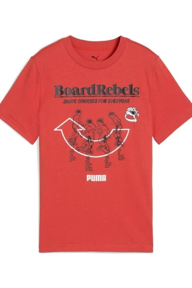 Puma MID90S Graphic Tee I-Red Fire Tişört-Kırmızı ürün görseli 1